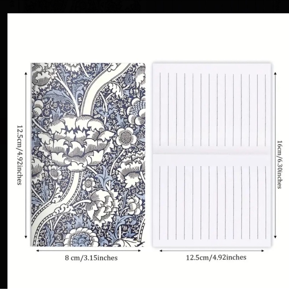 Vintage Floral Print Notebook 12 pack - Picture 3 of 9